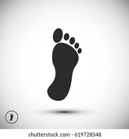 black footprint icon, vector best flat icon EPS