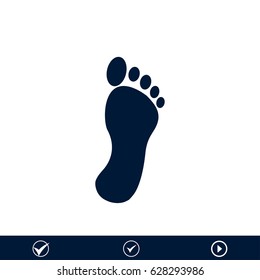 black footprint icon, vector best flat icon EPS
