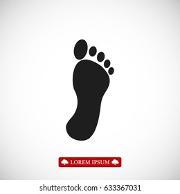 black footprint icon, vector best flat icon EPS