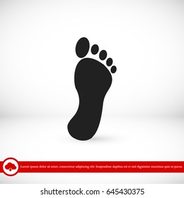 black footprint icon, vector best flat icon EPS