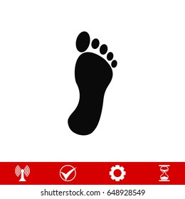 black footprint icon, vector best flat icon EPS