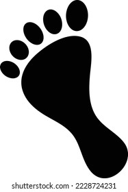 black footprint illustration vector design