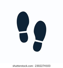 The Black Footsteps mark. Isolated Vector Illustration