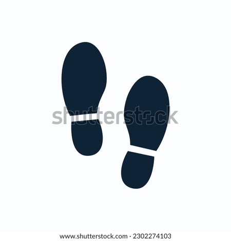 The Black Footsteps mark. Isolated Vector Illustration
