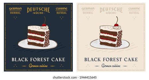 black forest cake German chocolate sponge dessert