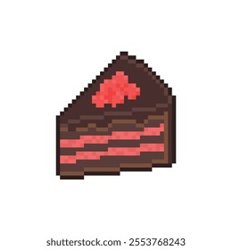 black forest cake pixel art