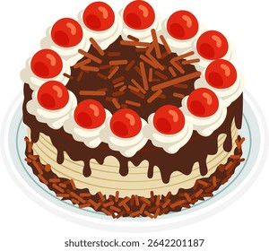 Black forest with topping cherry