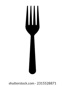 black fork design over white