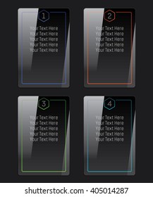 Black Form Web Element with glass Effect