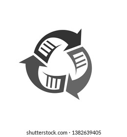 Black Forward Arrow Paper Logo