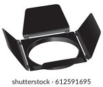 Black Four Leaf Barn Door Barndoor for Photography Studio
