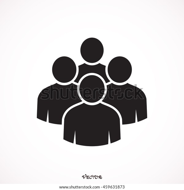 Black four people (man figure) Graphic\
design elements save in vector illustration\
