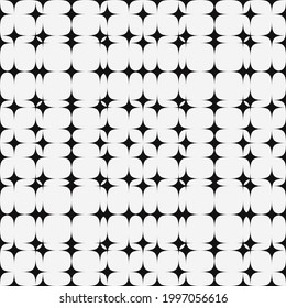 Papel pintado negro de cuatro rayos. Vector.