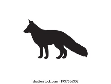 black Fox icon on the background, vector illustration