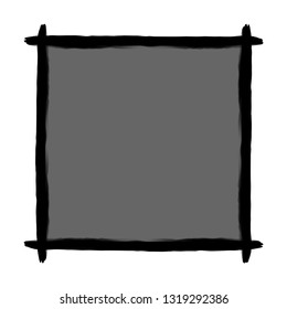 black frame art line watercolor style for banner background and copy space, black art line banner frame, black art line frame in hand drawn style, border black and white of frame background