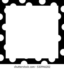 black frame with circles