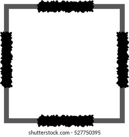 black frame with decoration on the edges