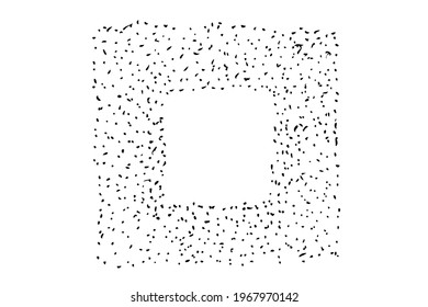 Black Frame from dot and Splat, Square Hole for Certificate, banner, flyer and other design element
