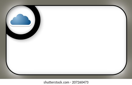 black frame for entering text with cloud