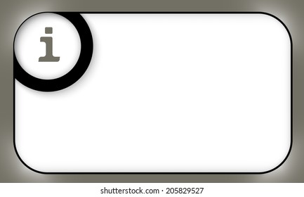 black frame for entering text with info symbol
