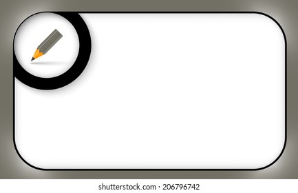 black frame for entering text with pencil