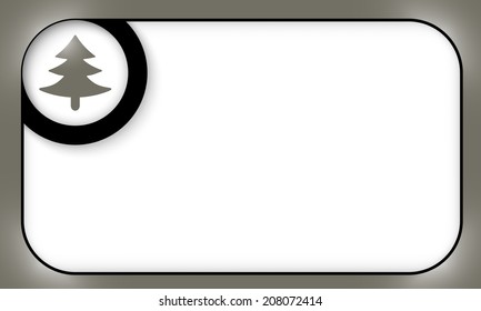 black frame for entering text with tree symbol