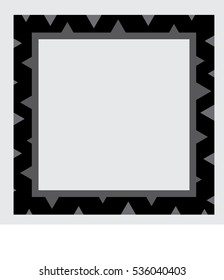 Black frame with grey decoration