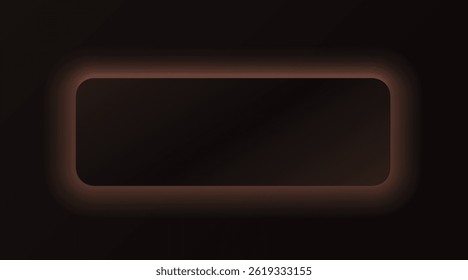 Black frame label, event bar button, dark signboard. Vector illustration