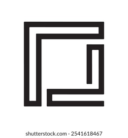 black frame line vector design