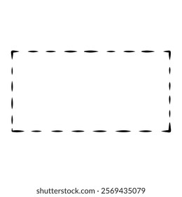 black frame made of dotted lines vector illustration.
