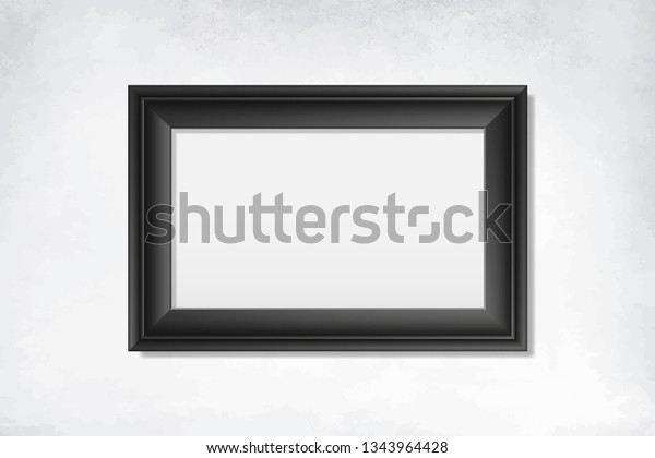 Download Black Frame Mockup On Wall Vector Stock Vector Royalty Free 1343964428 PSD Mockup Templates