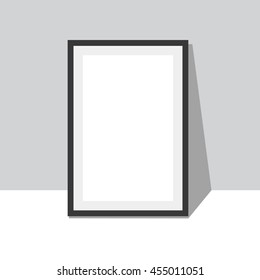 Black frame on a wall background design eps10