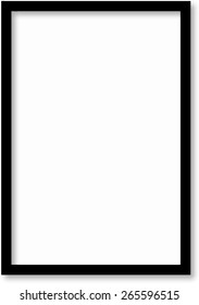 Black Frame On Wall Vector Background Stock Vector (Royalty Free ...