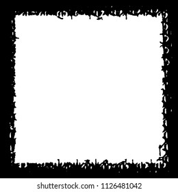 Black frame on white background