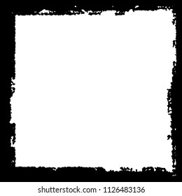 Black frame on white background
