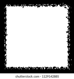 Black frame on white background