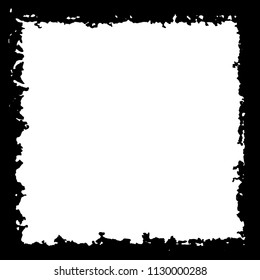 Black frame on white background