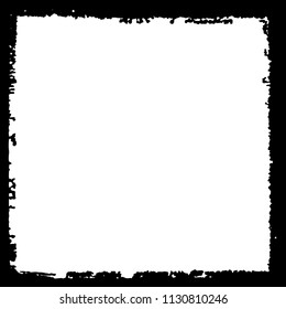 Black frame on white background