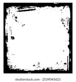 Black frame on a white background in grunge style