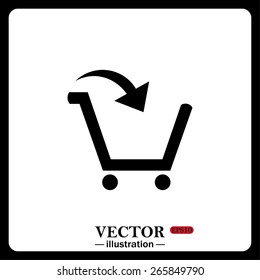 Black frame on a white background.  put in shopping cart , vector illustration, EPS 10