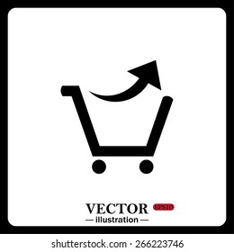 Black frame on a white background.  remove from the shopping cart, vector illustration, EPS 10