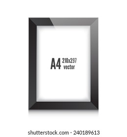 Black frame on the white wall