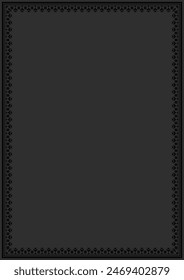 Black frame ornamental decorative luxurious frame border design vector dark theme background
