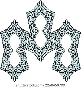 black frame patterns white background