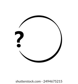 black frame with question text area