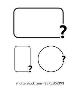 black frame with question text area
