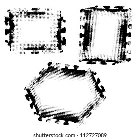 black frame set in grunge