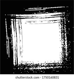 Black frame, square. Vector EPS10 high quality trace