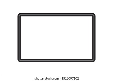 Black Frame or Tablet Isolated On White Background. Vector