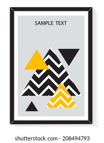 black frame with triangle design